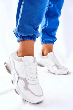 Buty Sportowe Na Platformie|Buty Sportowe Big Star>Big Star Shoes Sportowe Buty Damskie Memory Foam Big Star II274178 Białe