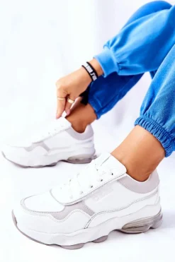 Buty Sportowe Na Platformie|Buty Sportowe Big Star>Big Star Shoes Sportowe Buty Damskie Memory Foam Big Star II274178 Białe