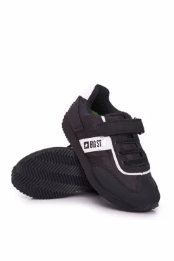 Sale Sportowe Buty Dziecięce Big Star Na Rzepy Czarne FF374134 Dzieci Dziewczęce