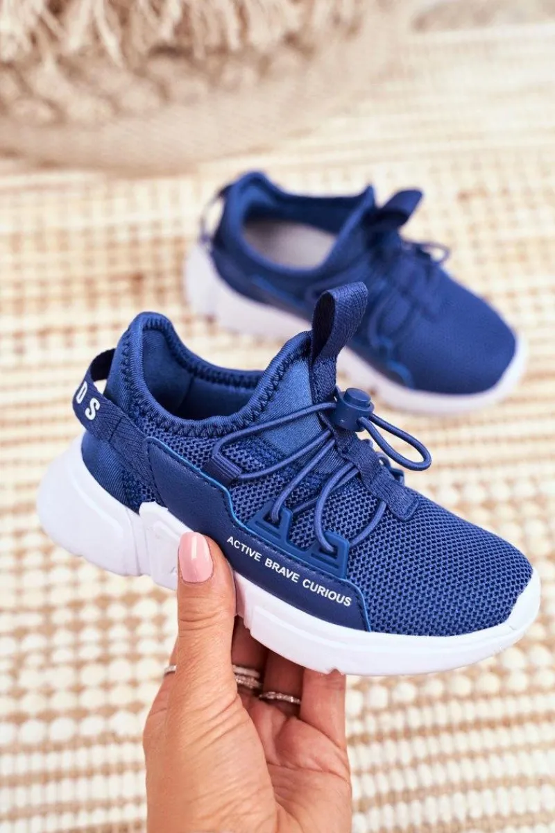 Dziewczęce>Boto Sportowe Buty Dziecięce Młodzieżowe Granatowe ABCKIDS B012210073