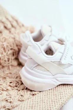 Outlet Boto Sportowe Buty Dziecięce Młodzieżowe Białe ABCKIDS B933204077