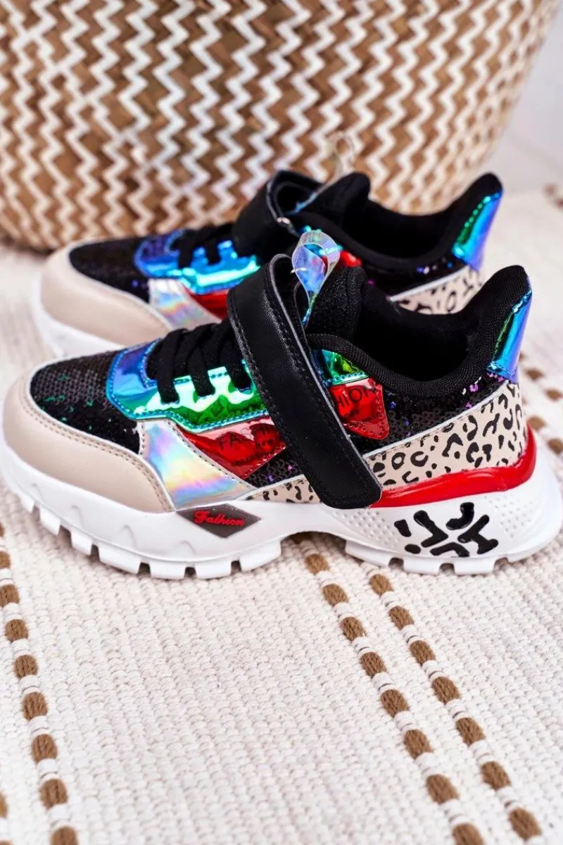 Best Sportowe Buty Dziecięce Na Rzepy Czarne Be Happy Dzieci Dziewczęce