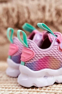 New Boto Sportowe Buty Dziecięce Świecące Fioletowe ABCKIDS B011105220