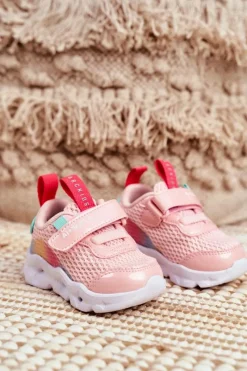 Clearance Sportowe Buty Dziecięce Świecące Różowe ABCKIDS B011105220 Dzieci Dziewczęce