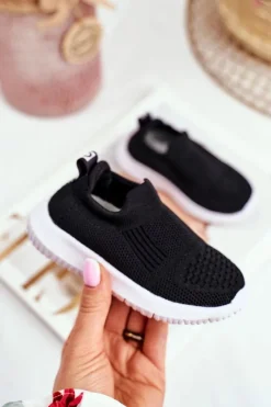 Best Sportowe Buty Dziecięce Wsuwane Czarne Eltros Dzieci Dziewczęce