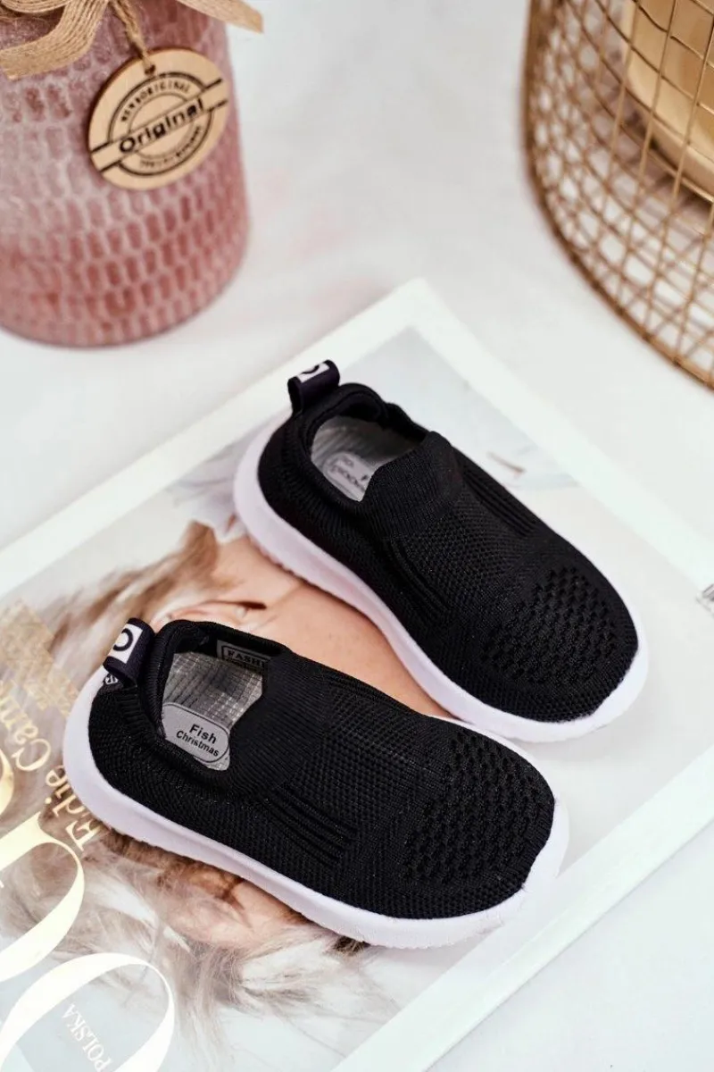 Best Sportowe Buty Dziecięce Wsuwane Czarne Eltros Dzieci Dziewczęce