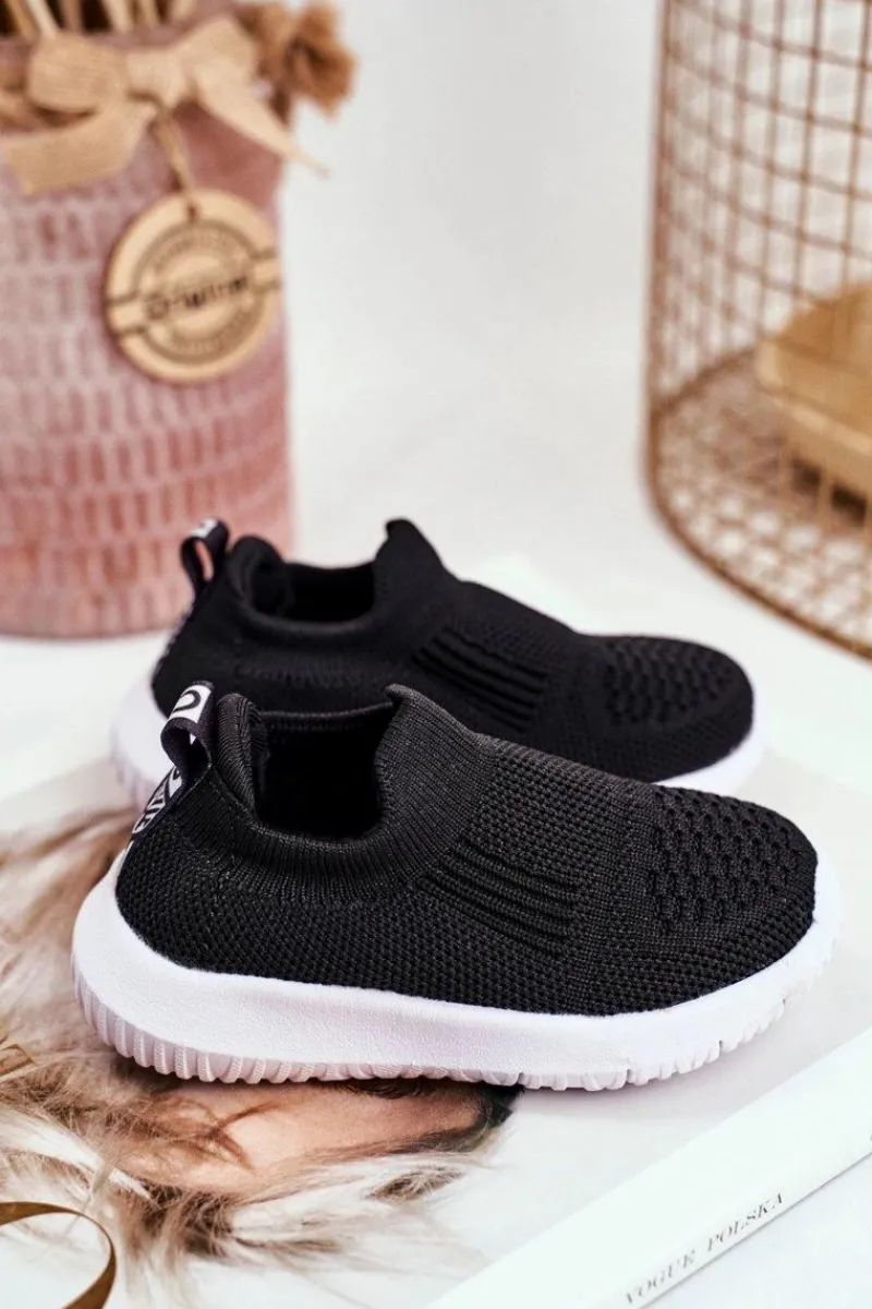 Best Sportowe Buty Dziecięce Wsuwane Czarne Eltros Dzieci Dziewczęce