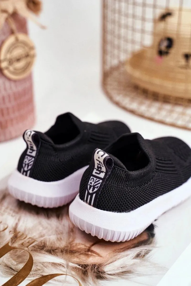 Best Sportowe Buty Dziecięce Wsuwane Czarne Eltros Dzieci Dziewczęce