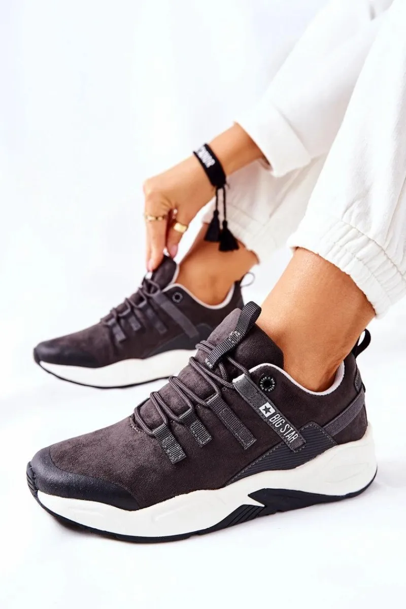 Clearance Big Star Shoes Sportowe Buty Memory Foam Big Star II274255 Szare