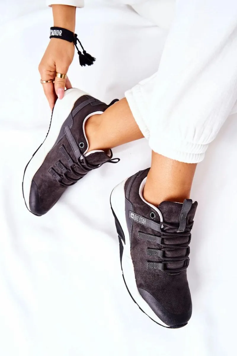 Clearance Big Star Shoes Sportowe Buty Memory Foam Big Star II274255 Szare