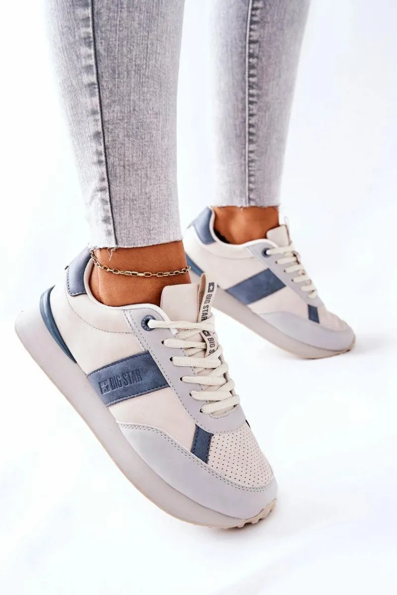 Clearance Big Star Shoes Sportowe Buty Memory Foam Big Star II274397 Szaro-Niebieskie