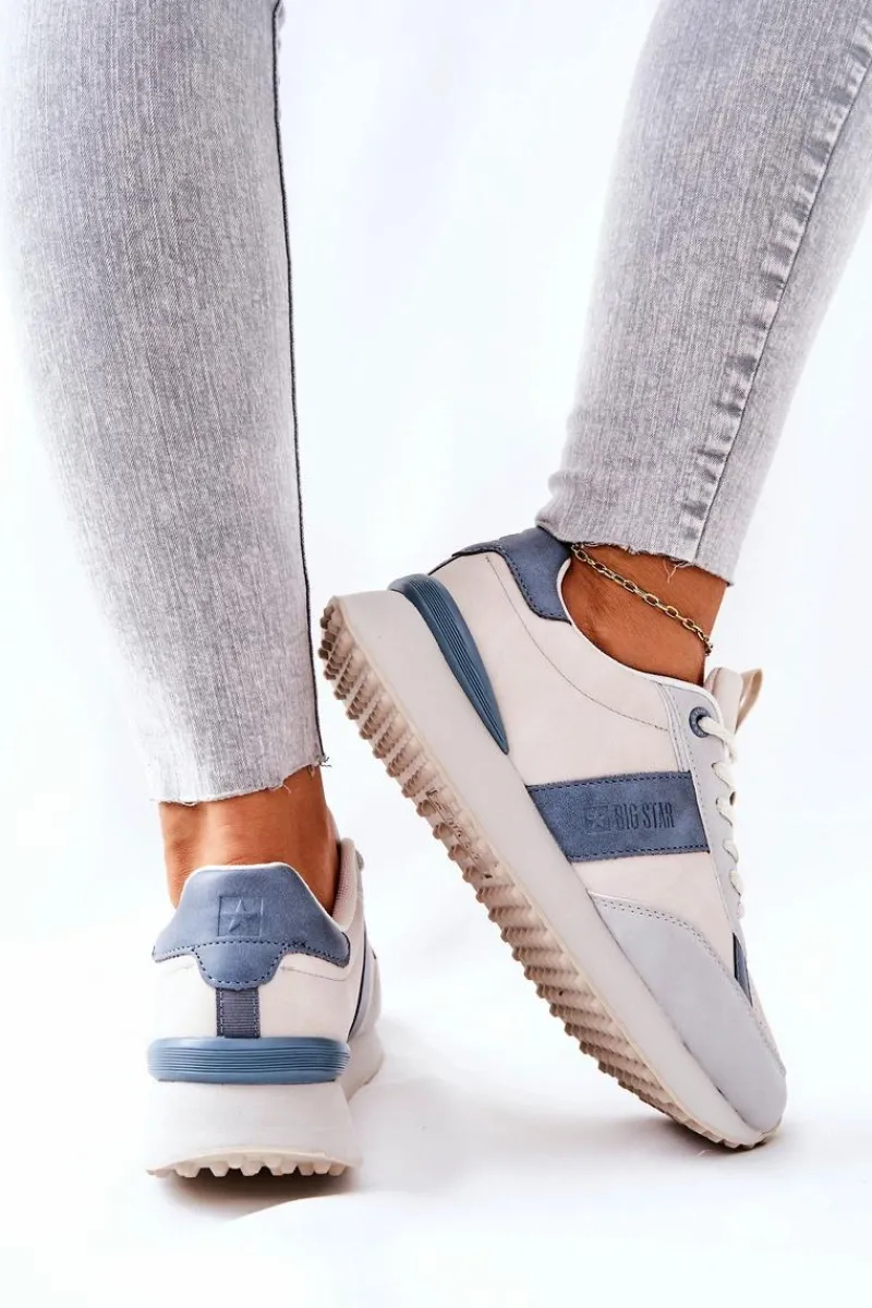 Clearance Big Star Shoes Sportowe Buty Memory Foam Big Star II274397 Szaro-Niebieskie