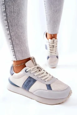 Clearance Big Star Shoes Sportowe Buty Memory Foam Big Star II274397 Szaro-Niebieskie