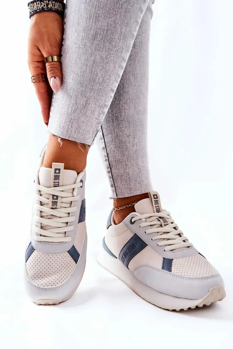 Clearance Big Star Shoes Sportowe Buty Memory Foam Big Star II274397 Szaro-Niebieskie