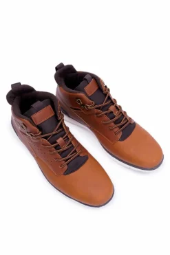 Hot Boto Sportowe Buty Męskie Ocieplane Brązowe Castillo