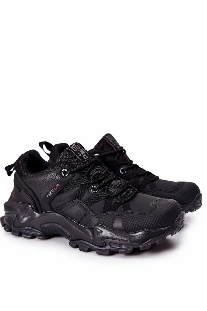 Obuwie Sportowe Męskie>Big Star Shoes Sportowe Buty Sneakersy Męskie Big Star II174113 Czarne