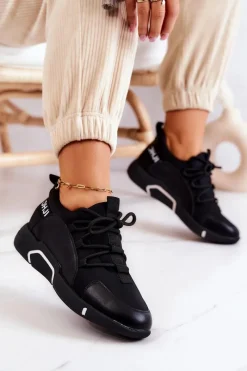 Sneakersy Damskie></noscript>Buty damskie Vinceza Sportowe Buty Sneakersy Wsuwane Czarne Marvene