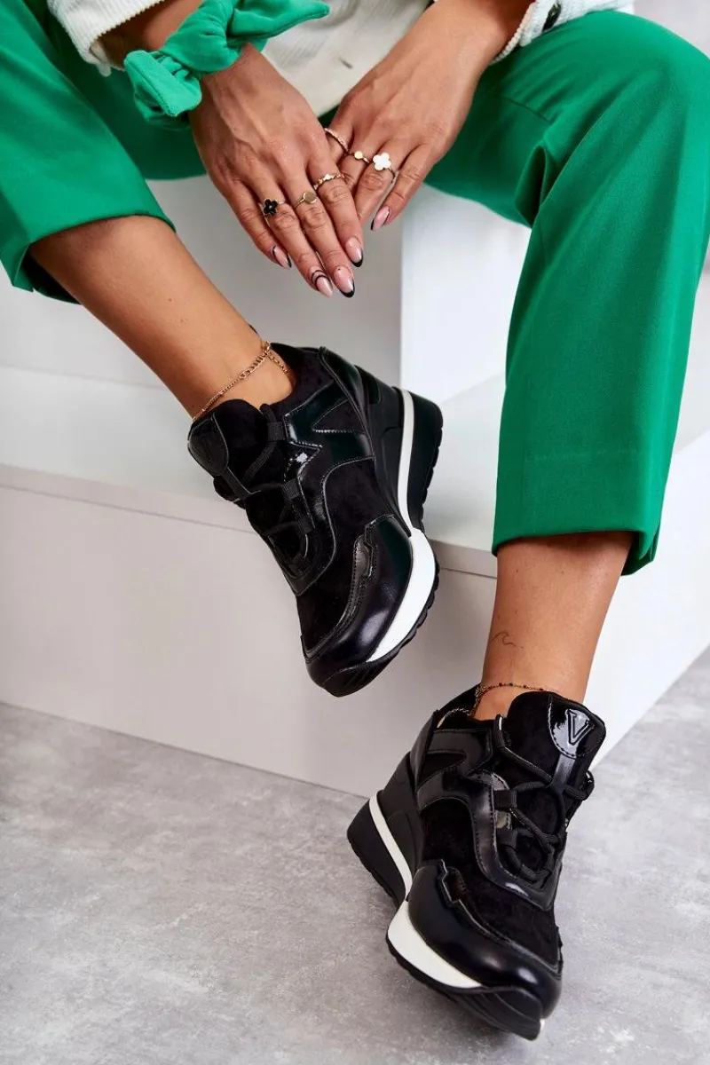 Outlet Sportowe Damskie Buty Sneakersy Czarne Colli Damskie Sneakersy Damskie