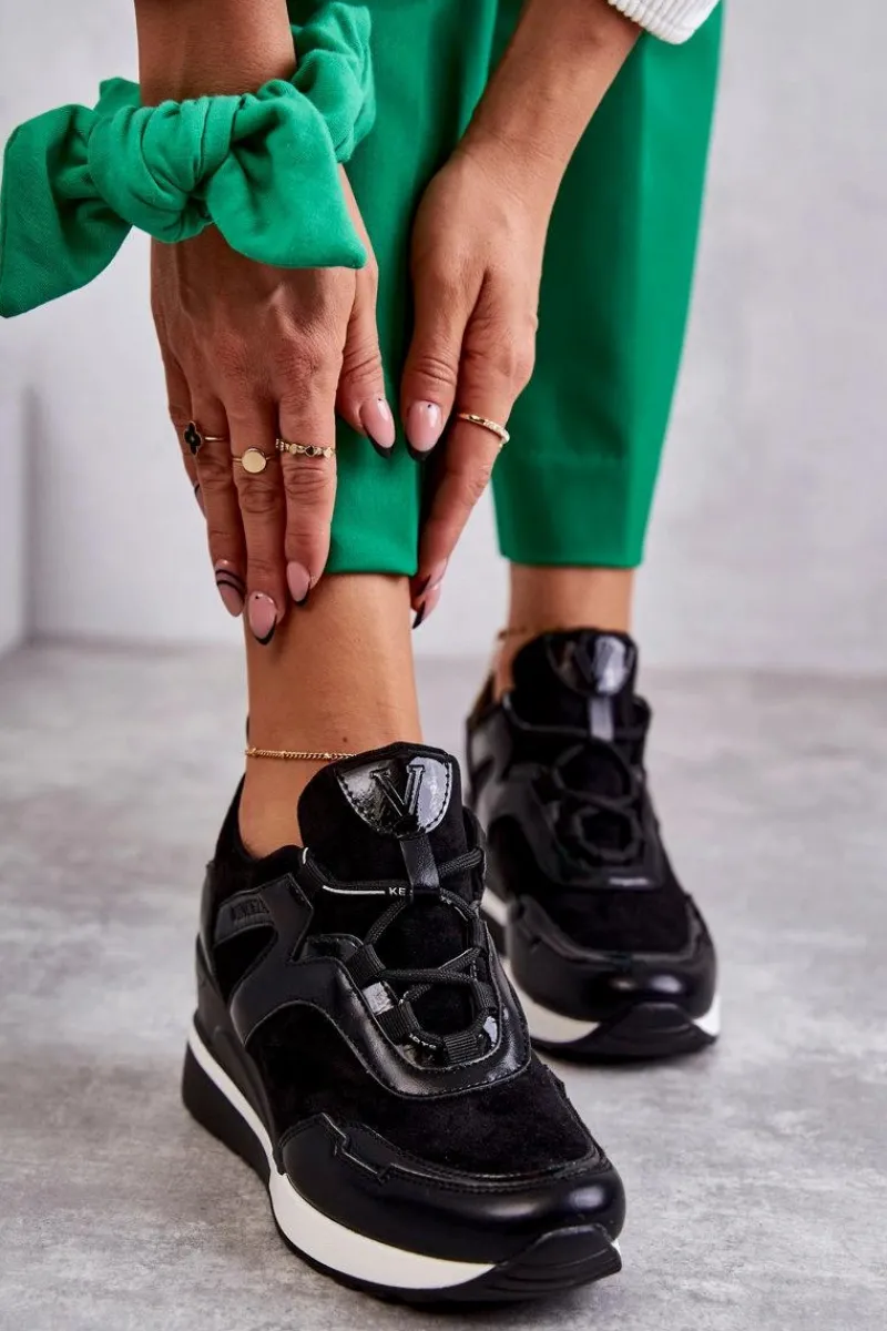 Outlet Sportowe Damskie Buty Sneakersy Czarne Colli Damskie Sneakersy Damskie