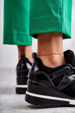 Outlet Sportowe Damskie Buty Sneakersy Czarne Colli Damskie Sneakersy Damskie