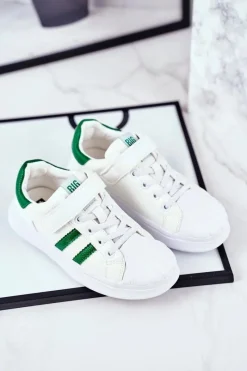 Best Sportowe Dziecięce Big Star Na Rzepy Białe GG374019 Dzieci Chłopięce