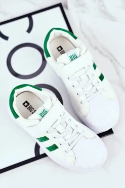 Best Sportowe Dziecięce Big Star Na Rzepy Białe GG374019 Dzieci Chłopięce