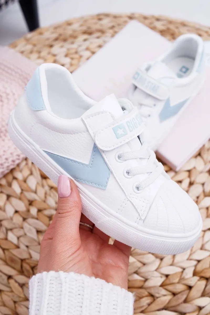 Outlet Big Star Shoes Sportowe Dziecięce Big Star Na Rzepy Białe FF374120