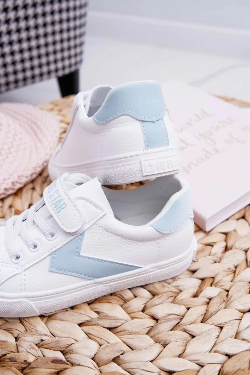 Outlet Big Star Shoes Sportowe Dziecięce Big Star Na Rzepy Białe FF374120