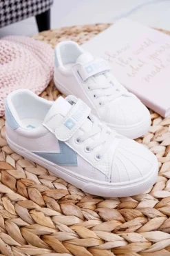 Outlet Big Star Shoes Sportowe Dziecięce Big Star Na Rzepy Białe FF374120