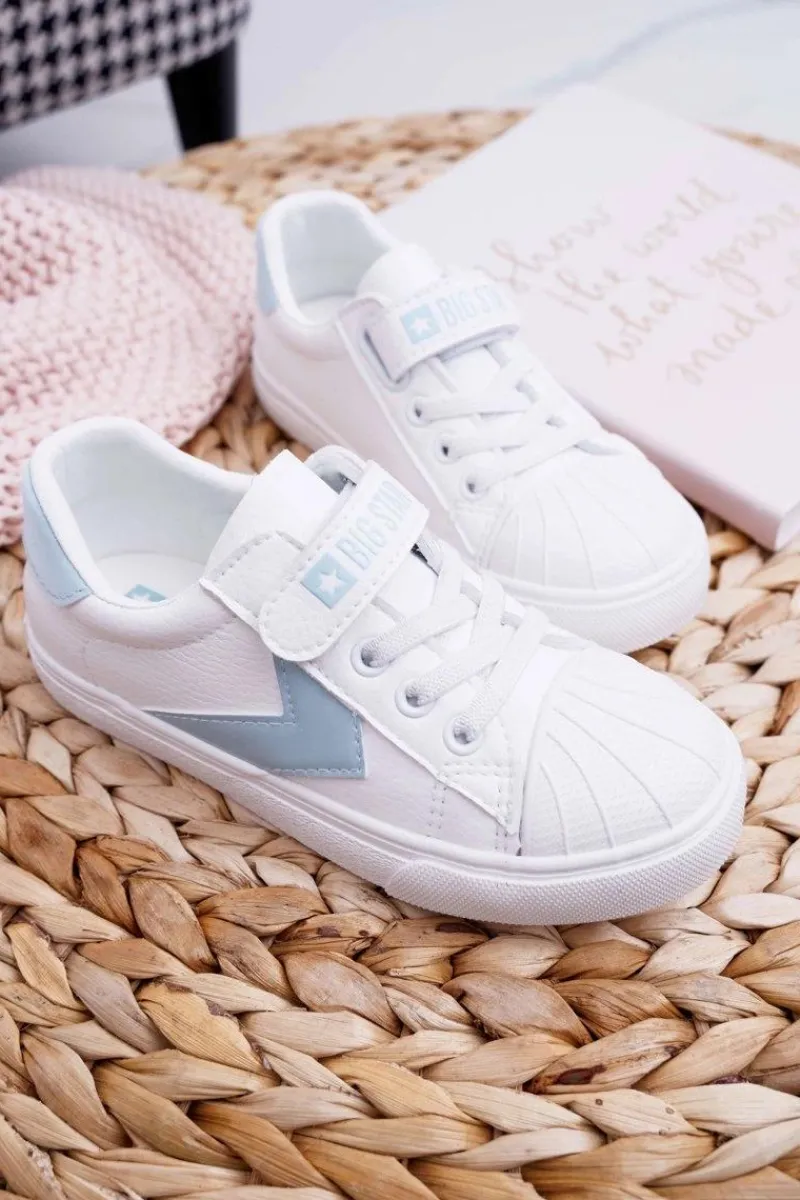 Outlet Big Star Shoes Sportowe Dziecięce Big Star Na Rzepy Białe FF374120