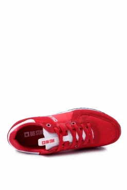 Online Big Star Shoes Sportowe Męskie Buty Big Star Skóra Zamszowa Czerwone DD174322