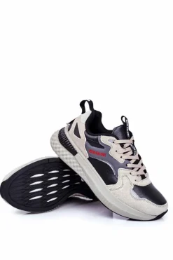 Hot Big Star Shoes Sportowe Męskie Buty Big Star Szare GG174464