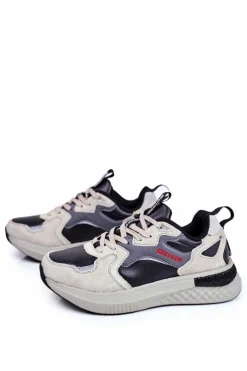 Hot Big Star Shoes Sportowe Męskie Buty Big Star Szare GG174464