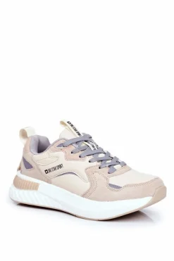 Hot Sportowe Męskie Buty Big Star Beżowe GG174465 Męskie Obuwie Sportowe Męskie