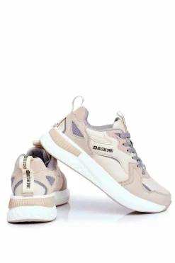 Hot Sportowe Męskie Buty Big Star Beżowe GG174465 Męskie Obuwie Sportowe Męskie