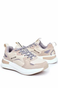 Hot Sportowe Męskie Buty Big Star Beżowe GG174465 Męskie Obuwie Sportowe Męskie