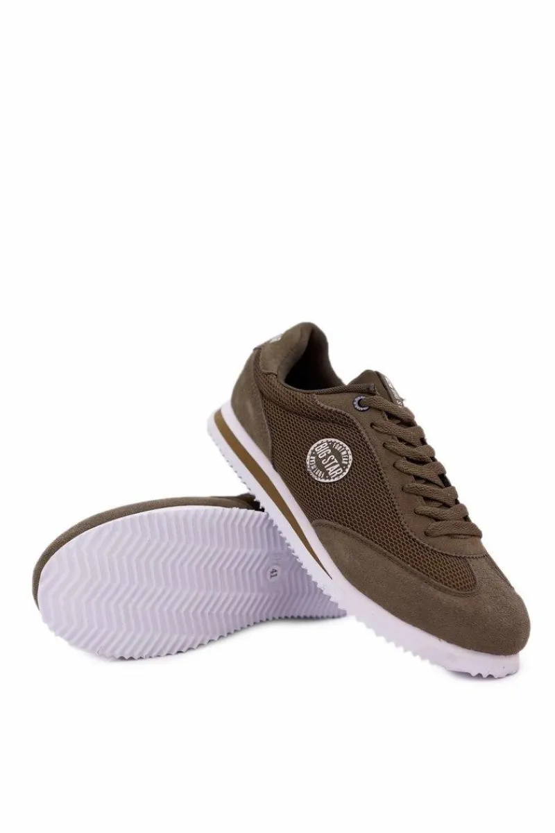 Big Star Shoes Sportowe Męskie Buty Big Star Khaki DD174088