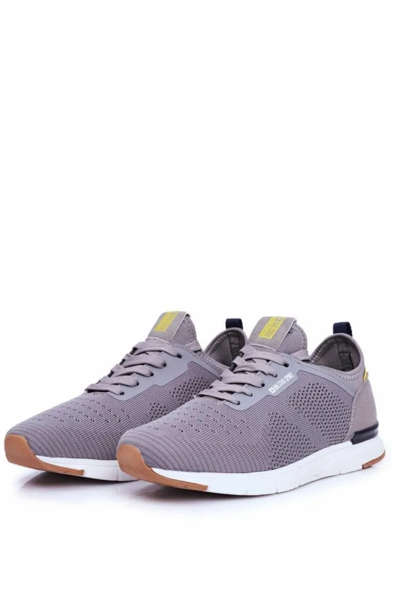 Obuwie Sportowe Męskie>Big Star Shoes Sportowe Męskie Buty Big Star Szare FF174166