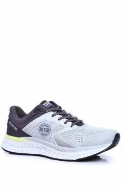 Best Sportowe Męskie Buty Big Star Szare FF174227 Męskie Obuwie Sportowe Męskie