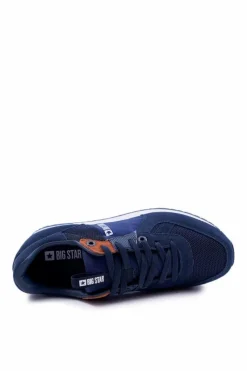 Trampki Męskie Big Star|Obuwie Sportowe Męskie></noscript>Big Star Shoes Sportowe Męskie Buty Big Star Skóra Zamszowa Granatowe DD174321