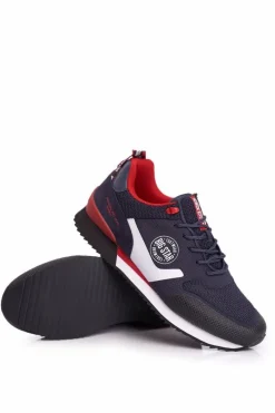 Outlet Sportowe Męskie Buty Big Star Granatowe FF174205 Męskie Obuwie Sportowe Męskie