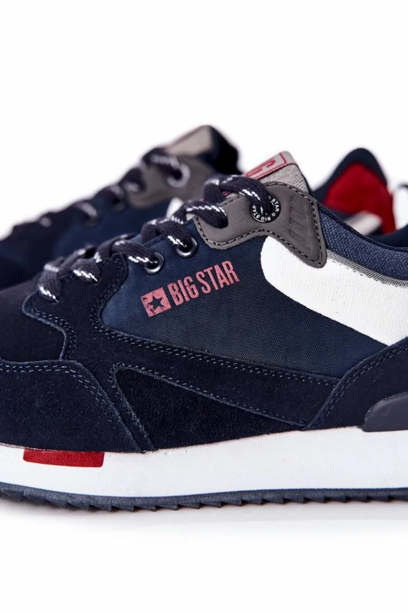 Obuwie Sportowe Męskie>Big Star Shoes Sportowe Męskie Buty Big Star II174190 Granatowe