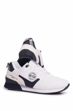 Hot Big Star Shoes Sportowe Męskie Buty Big Star Białe FF174204