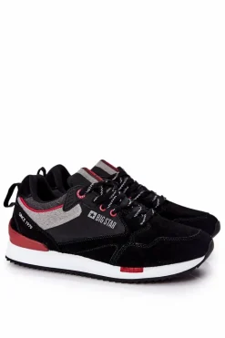 Online Sportowe Męskie Buty Big Star II174191 Czarne Męskie Obuwie Sportowe Męskie