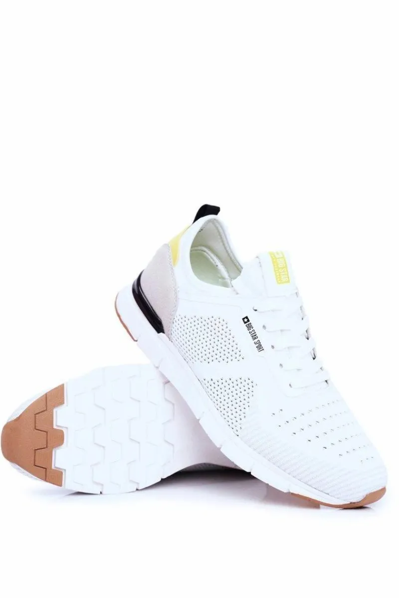 Clearance Big Star Shoes Sportowe Męskie Buty Big Star Białe FF174165