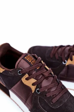 New Big Star Shoes Sportowe Męskie Buty Big Star Brązowe GG174177