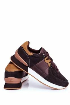 New Big Star Shoes Sportowe Męskie Buty Big Star Brązowe GG174177