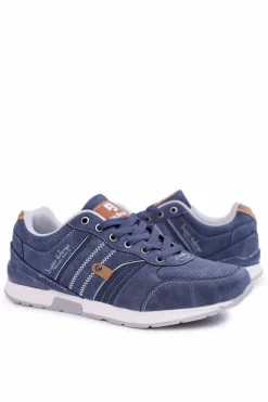 Hot Sportowe Męskie Buty Casual Granatowe Super Męskie Obuwie Sportowe Męskie