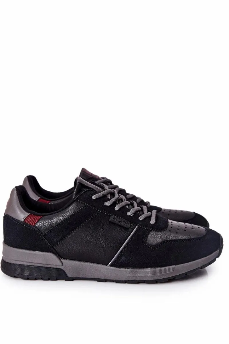 Sale Sportowe Męskie Buty Memory Foam Big Star II174084 Czarne Męskie Obuwie Sportowe Męskie