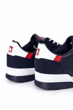 Clearance Big Star Shoes Sportowe Męskie Buty Memory Foam Big Star II174083 Granatowe